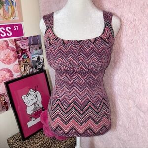 Ann Taylor Chevron Patterned Top